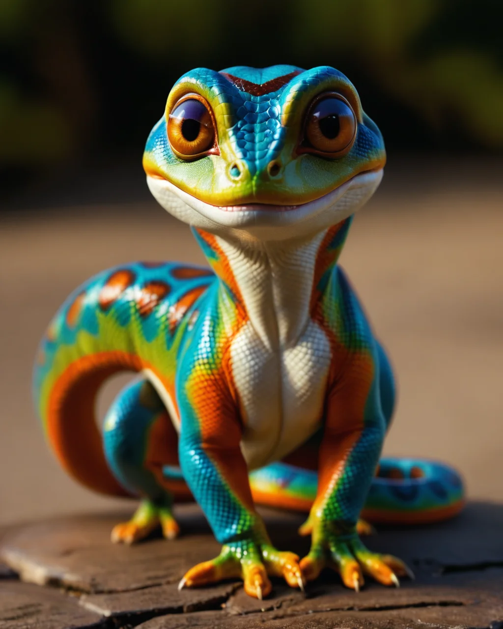 score_9, score_8_up, score_7_up, intricate details, rating_safe, <lora:SnakeSkinStyle:0.7>, 1boy(solo, feral furry, 
feral furry, gecko with Jed-snkskn, snakeskin,
full body, looking at the viewer, solo, smiling), detailed background, depth of field, subsurface scattering, 
<lora:ral-chrosc-clr:0.3>, ral-chrosc-clr,
<lora:xl_more_art-full_v1:0.3>,
<lora:add-detail-xl:0.3>