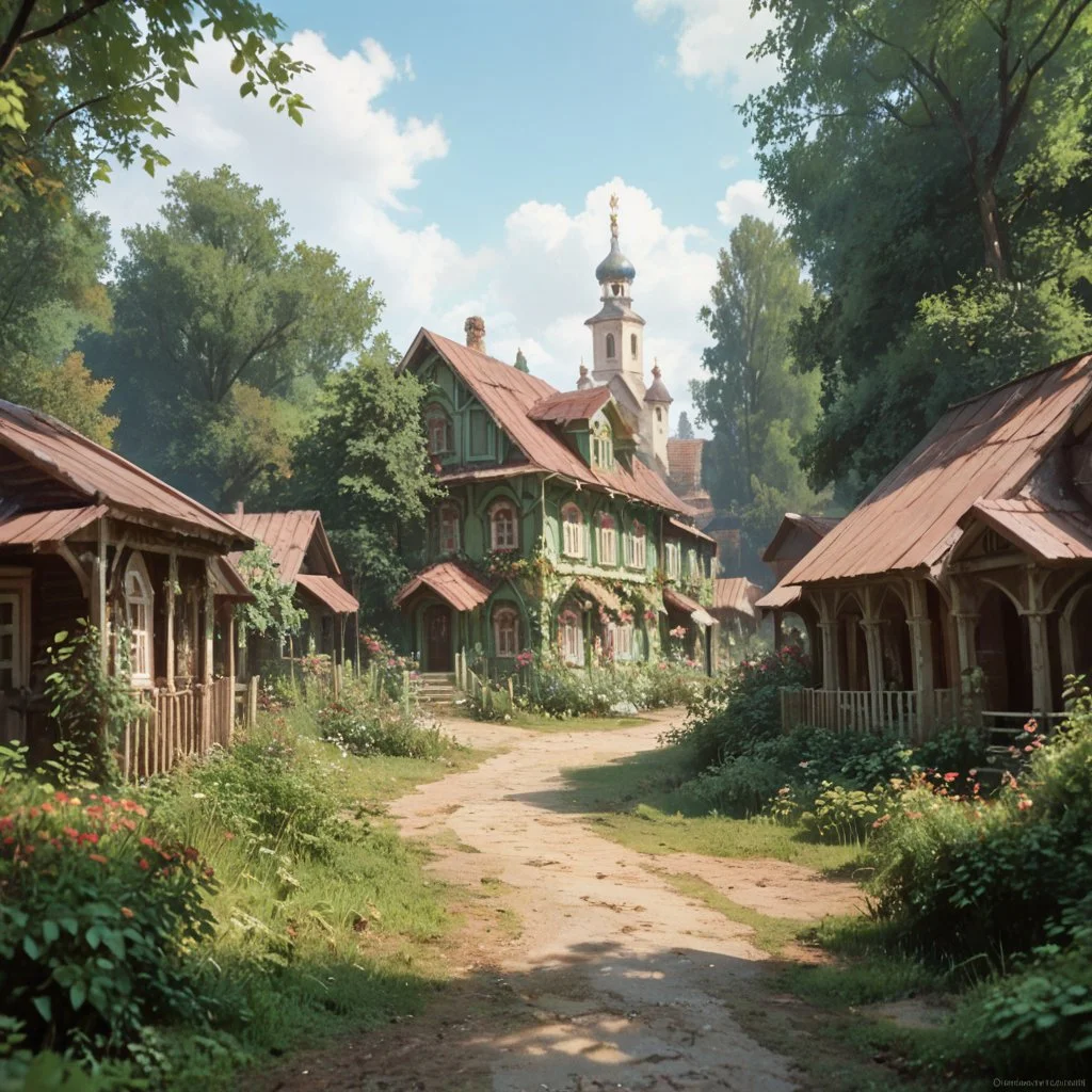 score_9, score_8_up, score_7_up, scenery, village, nature, highly detailed, masterpiece, hyperrealistic, <lora:Esenin:0.6>