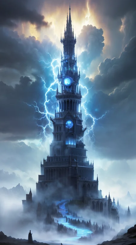 Masterwork Painting, Magnum Opus, 
HDR photo of 
Dreamscape, 
ethereal fantasy concept art of  
 <lora:Wizard_Tower-10:0.75> witow, castle, cloud, cloudy sky, grass, no humans, scenery, sky, tower, tree, 
 <lora:locon_conceptlightning_v1_from_v1_64_32:1> lghtnngprsn, lightning, storm,
. magnificent, celestial, ethereal, painterly, epic, majestic, magical, fantasy art, cover art, dreamy,
. Surreal, ethereal, dreamy, mysterious, fantasy, highly detailed,
. High dynamic range, vivid, rich details, clear shadows and highlights, realistic, intense, enhanced contrast, highly detailed,
  highres, 8k, uhd, High Dynamic Range, tonemapping, crisp details,  intricate details, fine details