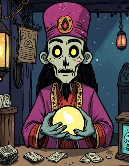 novuschroma style zoltar fortune teller <lora:105_novuschroma_1:1>
