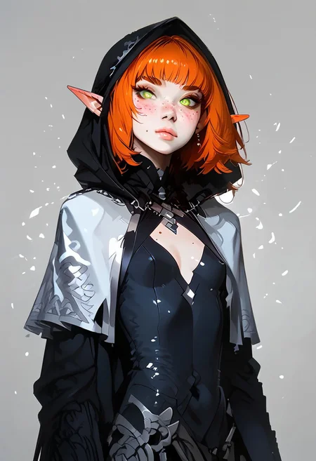 score_9, score_8_up, score_7_up, (masterpiece:1.4), sharp focus, (4k, high quality, best quality:1.4), (zPDXL3), g0thicPXL, detailed face, detailed eyes, (semi realistic), (realistic comic style:1.3), (petite build, small body, medium hips), small breasts, medium shot,
BREAK
(solo), 1girl, cute ginger futanari, otoko no ko, young, short, round face, feminine, (Francesca Capaldi:1.2), fantasy esthetic, one hand on hip, one hand raised, mage, blue sorcerer robes, runed clothing, gilded, cleavage cutout, magical jewlery, looking towards viewer, green eyes, glowing eyes, long hair, ginger hair, glowing hair, pointed ears, freckled face, freckled chest, freckled body, runemagic