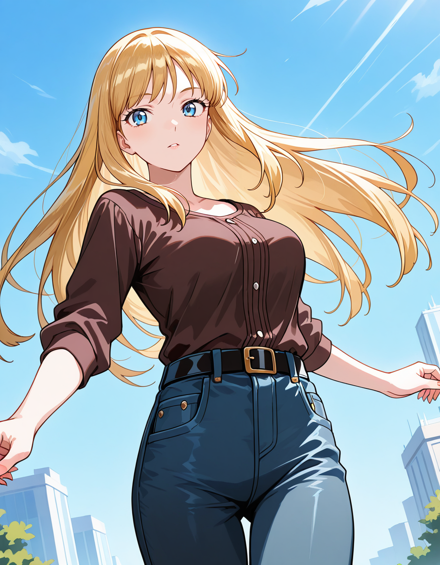 score_7_up, anime BREAK official art, solo, 1girl, one girl, 
<lora:Lucille_Liliant:1>, Lucille Liliant, long hair, blonde hair, blue eyes, 
casual fashion, dynamic angle, dynamic pose, 
(masterpiece:1.3), best quality, high resolution, unity 8k wallpaper, extremely detailed CG, 8K, (watercolor \(medium\), muted color, sketch:1.1), perfect anatomy, highly finished, masterpiece, best quality, high quality, amazing quality, great quality, very aesthetic, ultra detailed, highres, absurdres, highly detailed, highly detailed background,