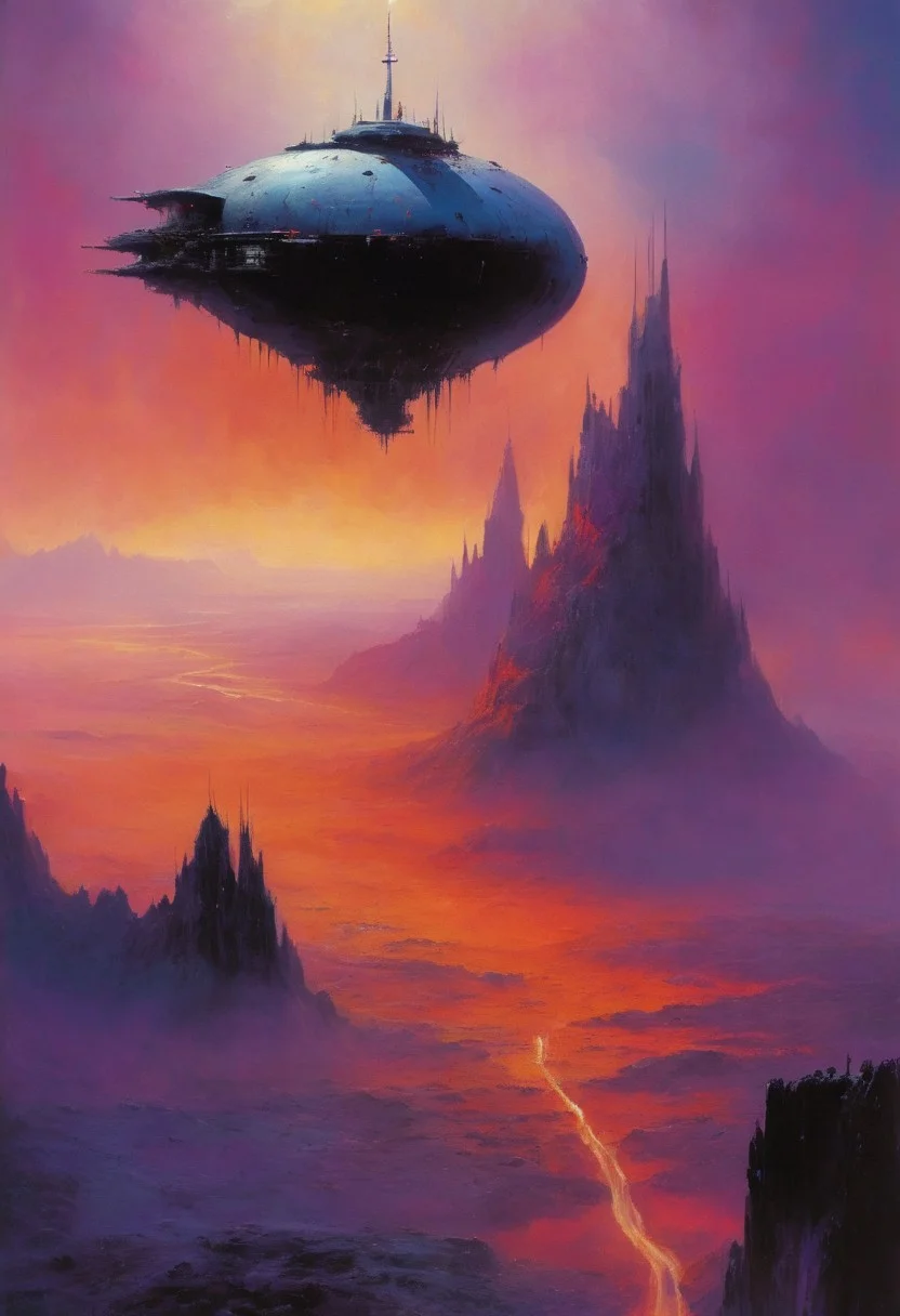 best quality, masterpiece, painting, concept art,  ((((High angle From above, camera from above, Bird's-eye view, aerial shot view)))), fantasy landscape, sci-fi. vibrant colors, dramatic, tragic, melancholy, dreamscape, perfection, visually stunning.
<lora:John Harris Style:0.8> John Harris Style page