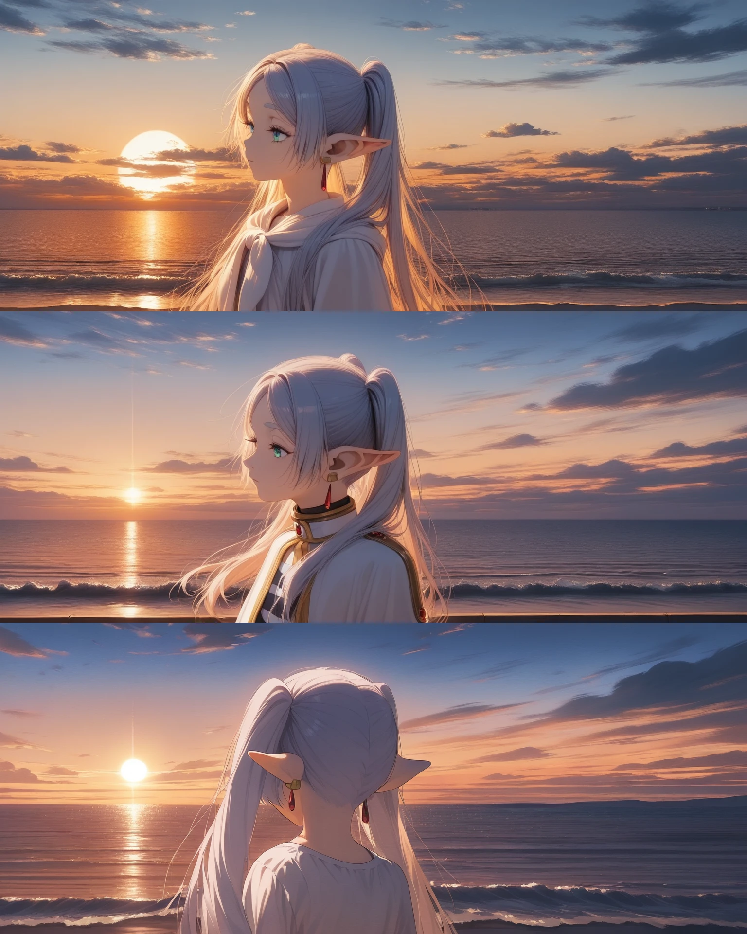 <lora:illustriousXLv01_stable_dark_v0.3:0.2><lora:illustriousXLv01_stabilizer_v1.121:0.6>1girl,frieren,long hair,upper body,ambient light,ocean,cloud,in sky,sunset,masterpiece,