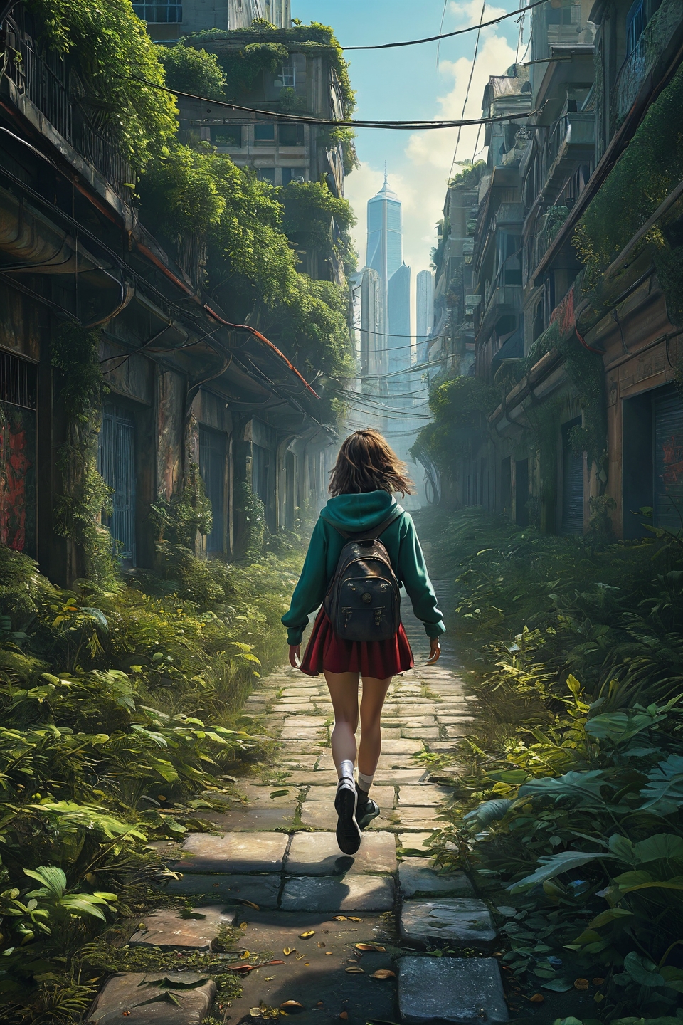Baroque, Baroque, landscape,creator landscape, "a young girl in a sweatshirt running away from a slenderman in the middle of an empty overgrown highway in hong kong with an abandoned ruined hong kong in the background, very detailed 8 k, neon cyberpunk fantasy style, end of the world, unreal engine render, global illumination, ray tracing, octane render, rtx, path tracing, enhanced, by julian calle, trending on artstation",
<lora:clear:0.15> style of Michael Cheval.
<lora:greg_rutkowski_xl_2:0.3> greg rutkowski,
 clear <lora:tbh129-sdxl:0.3>,
<lora:extremely_detailed:0.7> extremely detailed ,
<lora:add-detail-xl:0.7>,, Fantasy painting art style, imaginative, dynamic composition, professional-grade execution, creates immersive world and landscape, painterly, epic, magical, dramatic, exuberant, grandeur, baroque art, oil painting art style from Renaissance period, masterful composition, Renaissance mood, renaissance oil painting, brush strokes, dramatic, exuberant, grandeur, baroque art