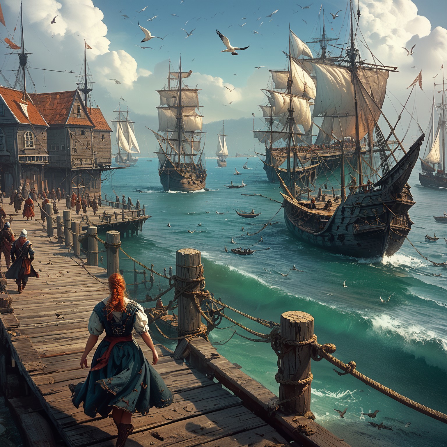 score_9, score_8_up, score_7_up, 8k uhd, masterpiece, best quality, high quality, ultra-detailed, (highly detailed), OverallDetail, Expressiveh, (())
,
((( No human )))
,
(((  )))
,
((( Port1660mb, outdoors, ocean, sailing ship, pier, ship, watercraft )))
,
((  ))
,
((( Bird )))
,
((( ))) 