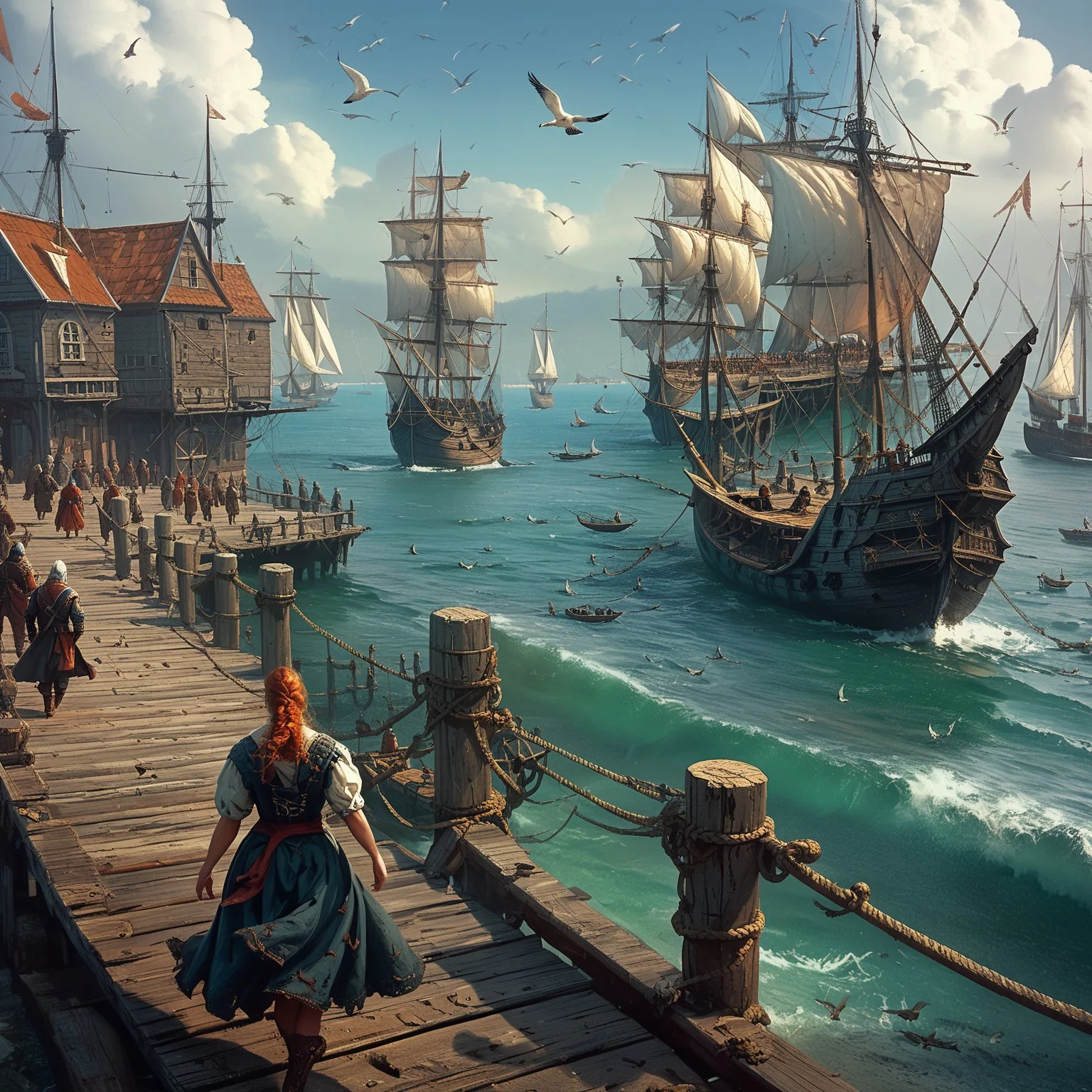 score_9, score_8_up, score_7_up, 8k uhd, masterpiece, best quality, high quality, ultra-detailed, (highly detailed), OverallDetail, Expressiveh, (())
,
((( No human )))
,
((( )))
,
((( Port1660mb, outdoors, ocean, sailing ship, pier, ship, watercraft )))
,
(( ))
,
((( Bird )))
,
((( )))