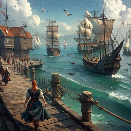 score_9, score_8_up, score_7_up, 8k uhd, masterpiece, best quality, high quality, ultra-detailed, (highly detailed), OverallDetail, Expressiveh, (())
,
((( No human )))
,
((( )))
,
((( Port1660mb, outdoors, ocean, sailing ship, pier, ship, watercraft )))
,
(( ))
,
((( Bird )))
,
((( )))