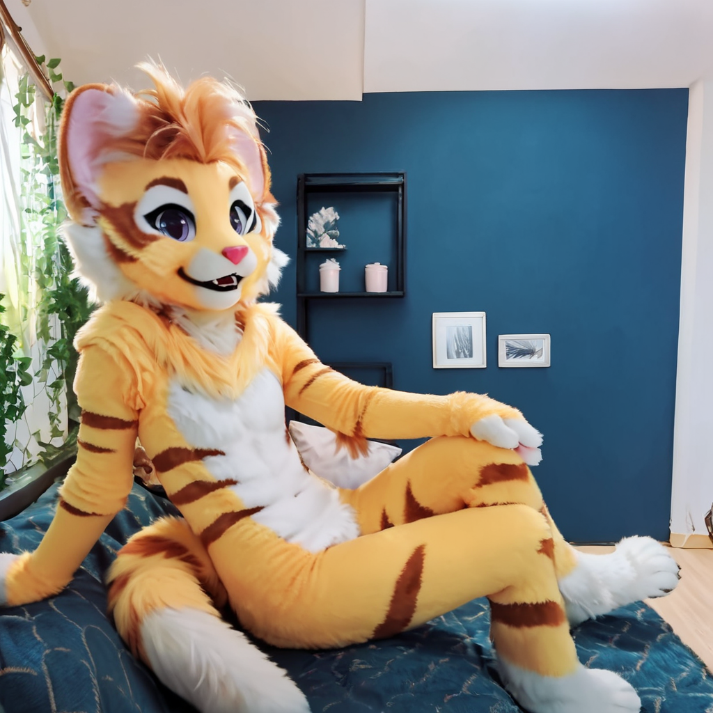 score_9, score_8_up, score_7_up, score_6_up, score_5_up, score_4_up, source_anime,  CuteFurry, furry, sitting, living room, couch, happy