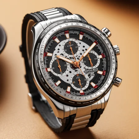 <lora:W4tch35_05XL-final:1>,an advertising photograph of a beautiful (W4tch35:1.2) as a (racing_watch:1.3) watch,on a watch stand,with detailed movement,medium shot,tilt shift,bokhe,8k wallpaper,masterpiece,photorealistic,HDR UHD,high contrast,hyper realistic,volumetric lighting,