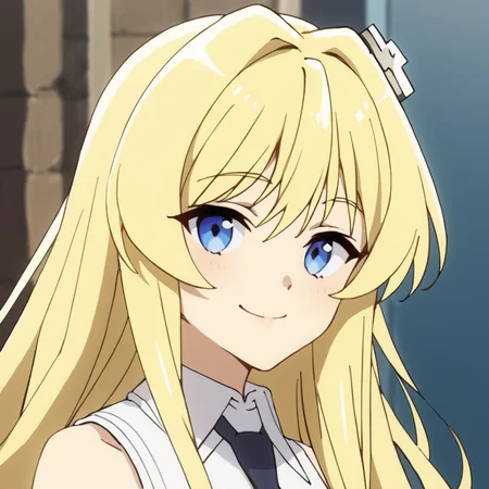 score_9, score_8_up, score_7_up, score_6_up, score_5_up, score_4_up, source_anime, Alice, long hair, blonde hair, blue eyes, small breasts, , smile, portrait