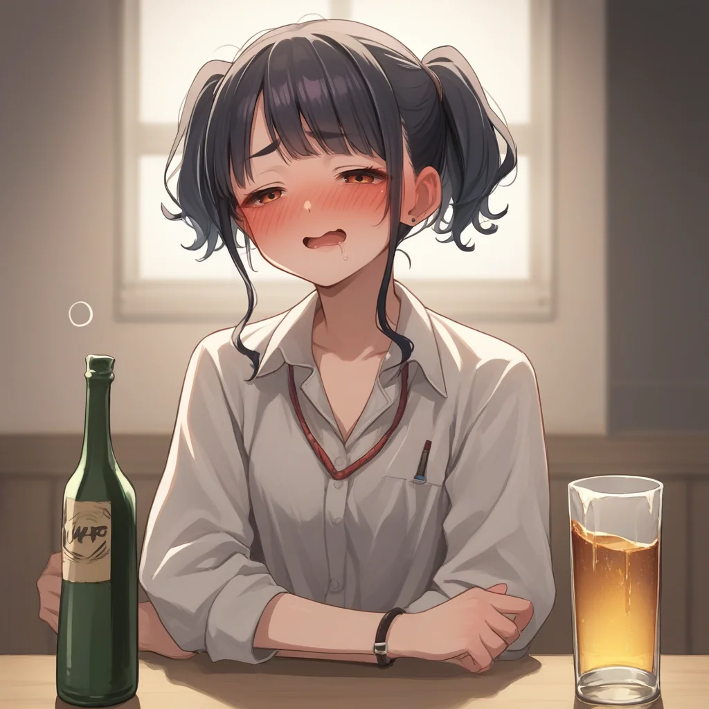 score_9, score_8_up, score_7_up, score_6_up, score_5_up, score_4_up, zPDXL2,source_anime,rating_questionable,<lora:Drunk_V2:0.8>, Dr1nk, blush, drunk bubbles, alcohol