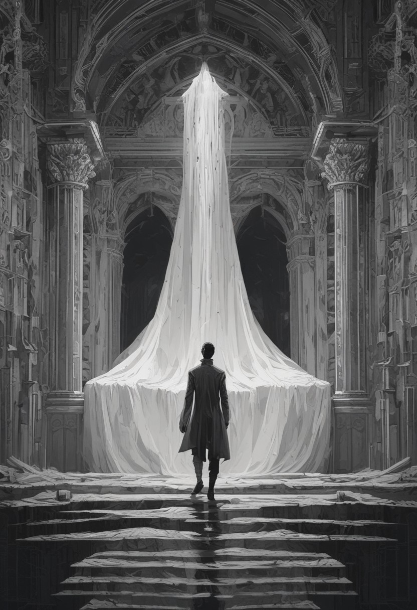 ((depressed boy in white cloth looking up. deep dark blue eyes)), ((white skin and long body poor eyes)), ((porslain structure)), ((dark)), ((gothic)), ((dark theme)), ((style)), ((Cine)), ((vibrant colors)), ((vivid colors)), ((detailed backgrounds)), ((detailed landscape)), ((cinematic lighting)), ((perspective and depth)), ((shades)), ((reflections)), depressed boy in white cloth looking up. deep dark blue eyes, white skin and long body poor eyes, porslain structure, dark, gothic, dark theme, style, Cine, vibrant colors, vivid colors, detailed backgrounds, detailed landscape, cinematic lighting, perspective and depth, shades, reflections