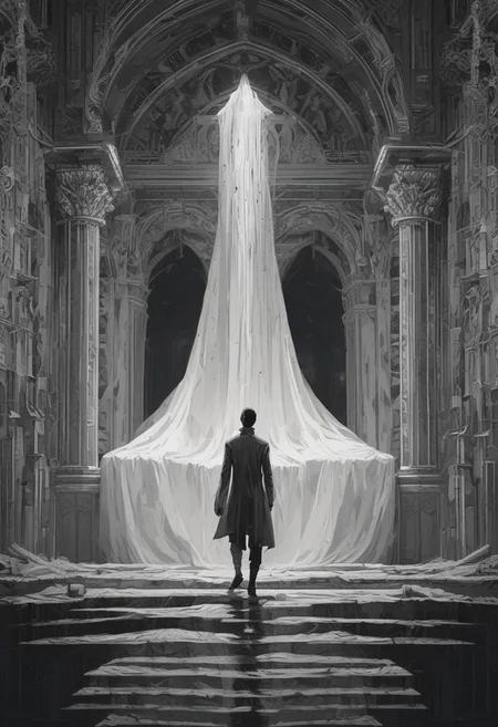 ((depressed boy in white cloth looking up. deep dark blue eyes)), ((white skin and long body poor eyes)), ((porslain structure)), ((dark)), ((gothic)), ((dark theme)), ((style)), ((Cine)), ((vibrant colors)), ((vivid colors)), ((detailed backgrounds)), ((detailed landscape)), ((cinematic lighting)), ((perspective and depth)), ((shades)), ((reflections)), depressed boy in white cloth looking up. deep dark blue eyes, white skin and long body poor eyes, porslain structure, dark, gothic, dark theme, style, Cine, vibrant colors, vivid colors, detailed backgrounds, detailed landscape, cinematic lighting, perspective and depth, shades, reflections