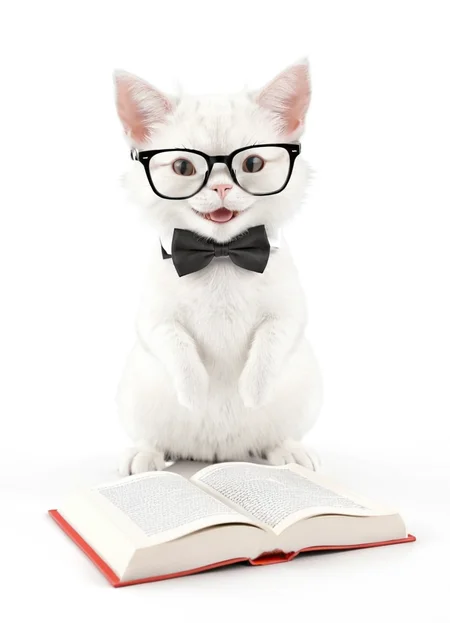 cat reading a book, glasses, bow tie, 3d, render,white, plain background, big smile,
<lora:3DPrintingXL:0.8> WhiteMold <lora:Highkey-SDXL:0.8> highkey