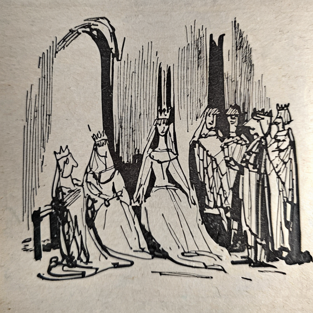 drawix15 princess on the throne<lora:drawix15:1>