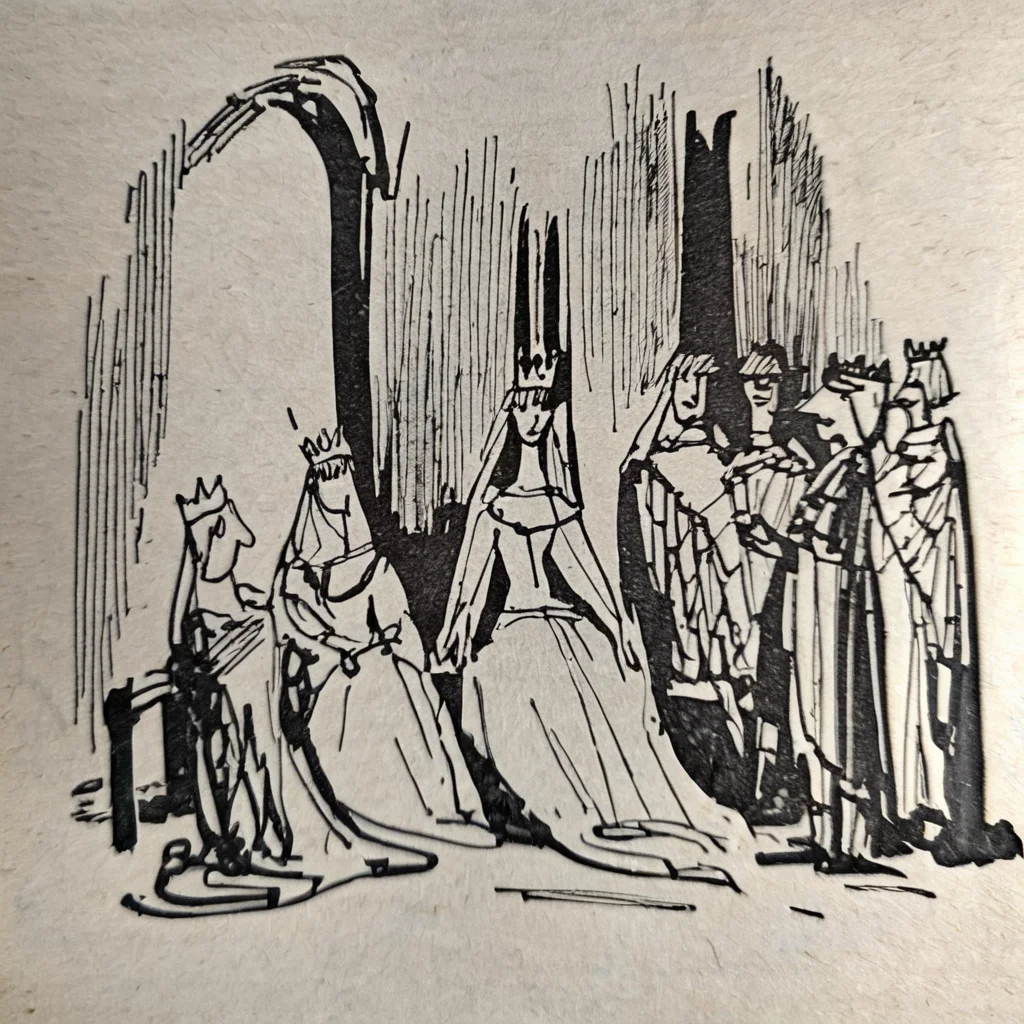 drawix15 princess on the throne<lora:drawix15:1>