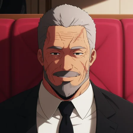masterpiece,best quality,amazing quality,
Gunhee, beard, old, gunhee, grey hair, formal, scar on face,