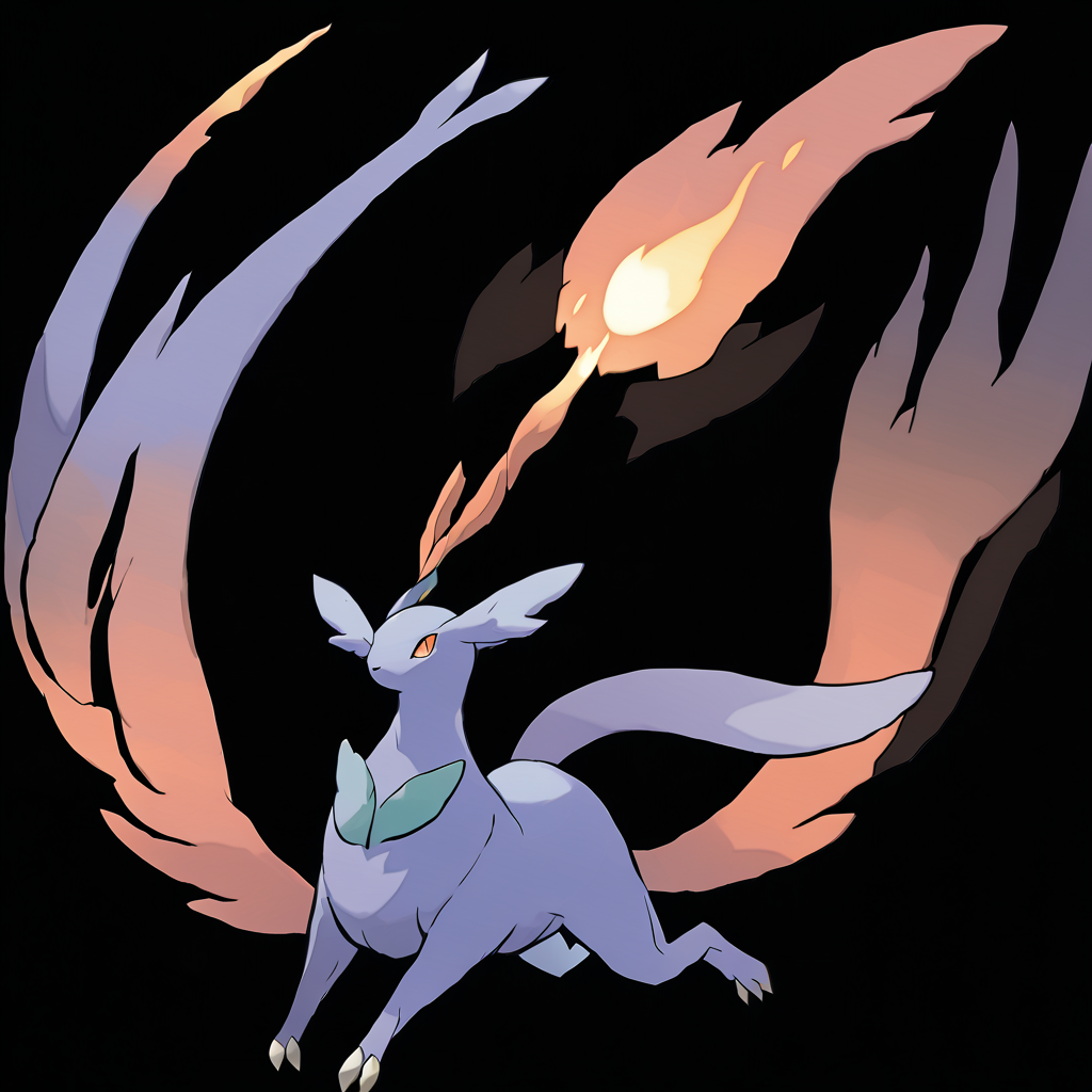 <lora:pokemon_pony_xl:1>, watercolor creature art like pokemon, Type: Flying, Type: Flying, Egg Group: Grass, is a pokemon creature that The Blue shadows that play at its feet are not dark but light, a dance of the sun's rays through the leaves, a play of life and movement,Its nostrils can expel a Electric-type mist used for defense or communication,It has a Bronze aura that flutters like a flame reacting to the creature's emotions and surroundings,The creature's scent is a mix of Indigo aromas that mark its presence and soothe other Fighting beings,A Copper spark ignites at the tip of its tail when it is excited, casting a warm glow in its wake score_9, score_8_up, score_7_up, score_6_up, score_5_up, score_4_up.  Simple black background, (Masterpiece:1.3) (best quality:1.2) (high quality:1.1)