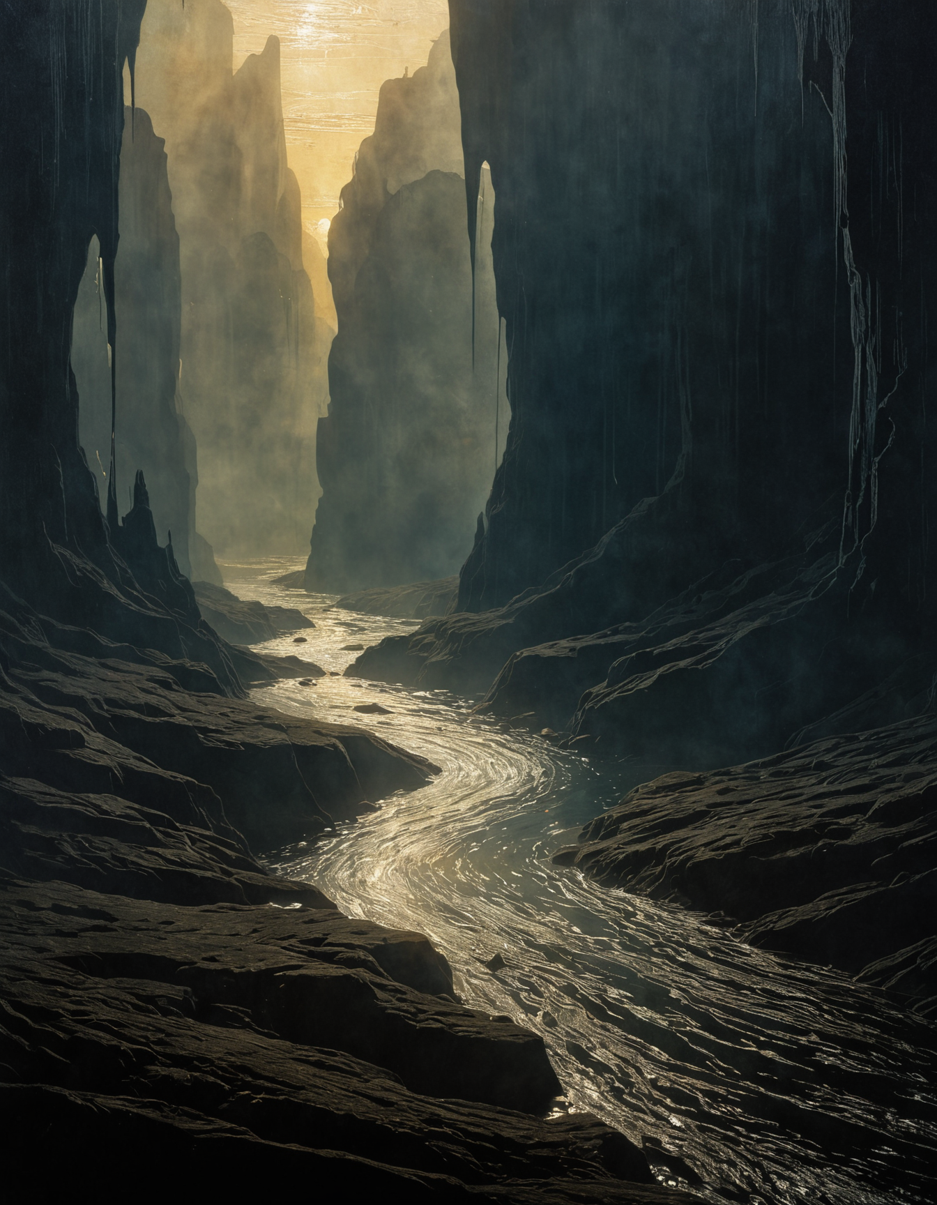 hyper detailed, , mind bending, desirable, noir, ephemeral, by Arthur Melville  and by Mikalojus Ciurlionis, extreme closeup,overhead view, diffused lighting