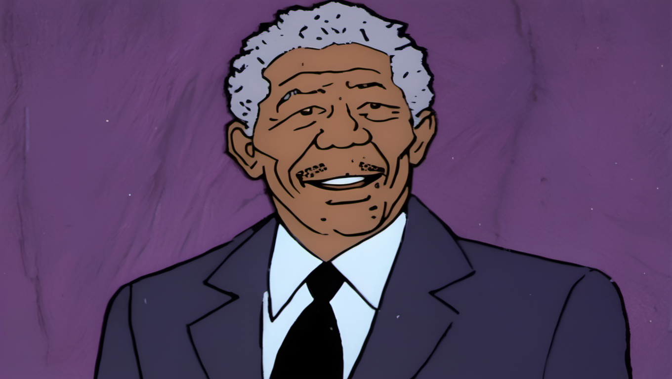a cartoon of Morgan Freeman<lora:Scooby-Doo-SDXL:1>