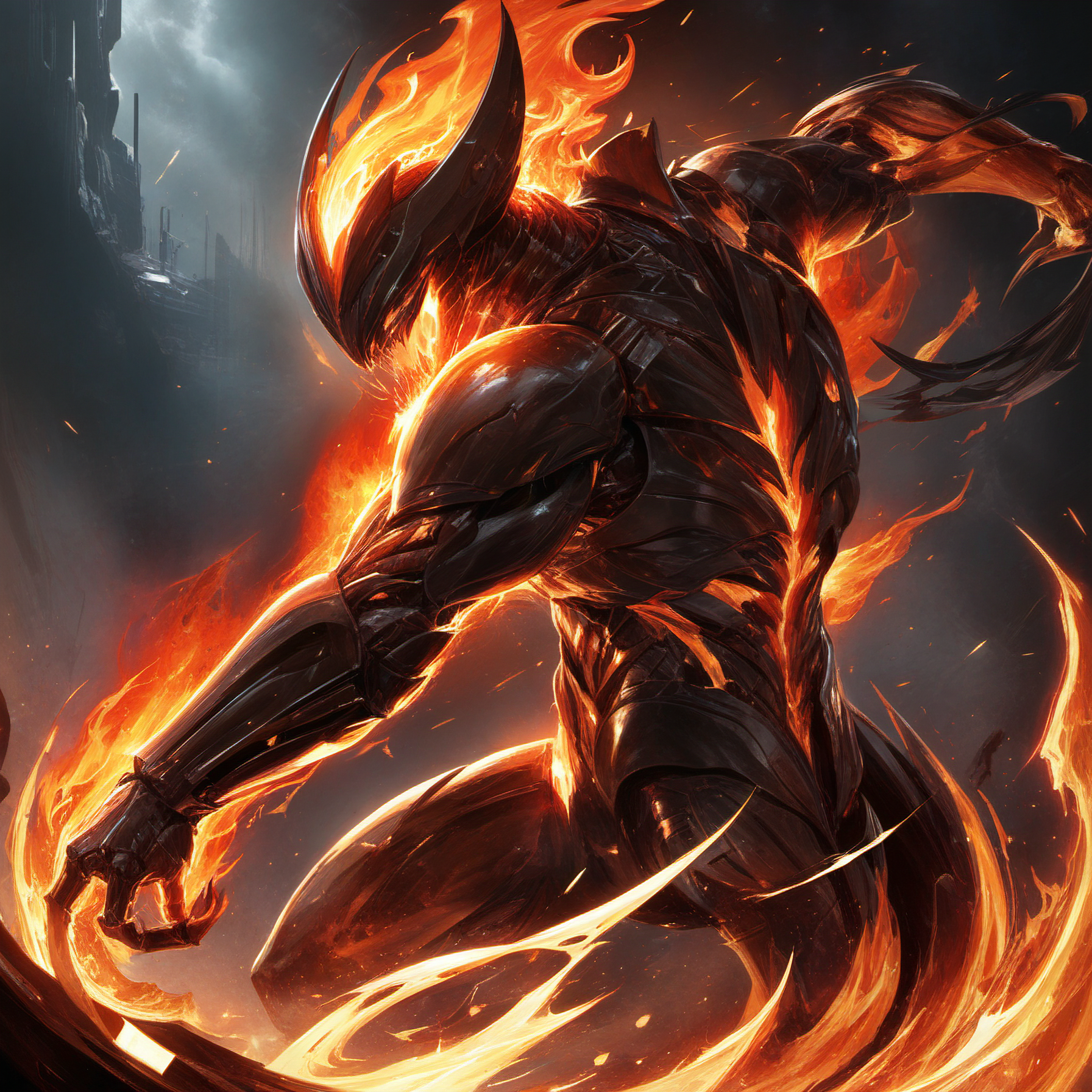 <lora:InfernalXL:0.4> infrnal, flaming,_char(raymond swanland,aleksi briclot,ryan hewett),masterpiece