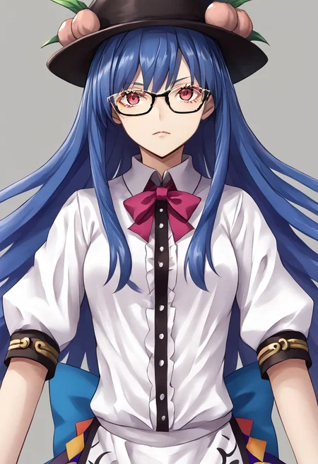 1girl, tenshi, hinanawi_tenshi, bespectacled, glasses,
masterpiece, best quality, very aesthetic, absurdres,