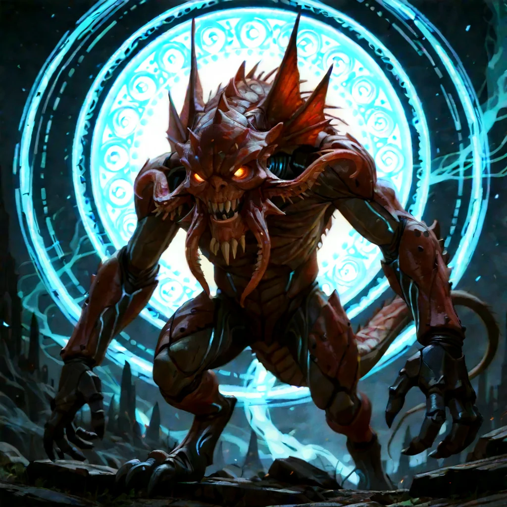 realistic, epic monster, fantasy world, biomechanical, epic background, very detailed <lora:add_detail:1> <lora:MidjourneyV6.1:1>