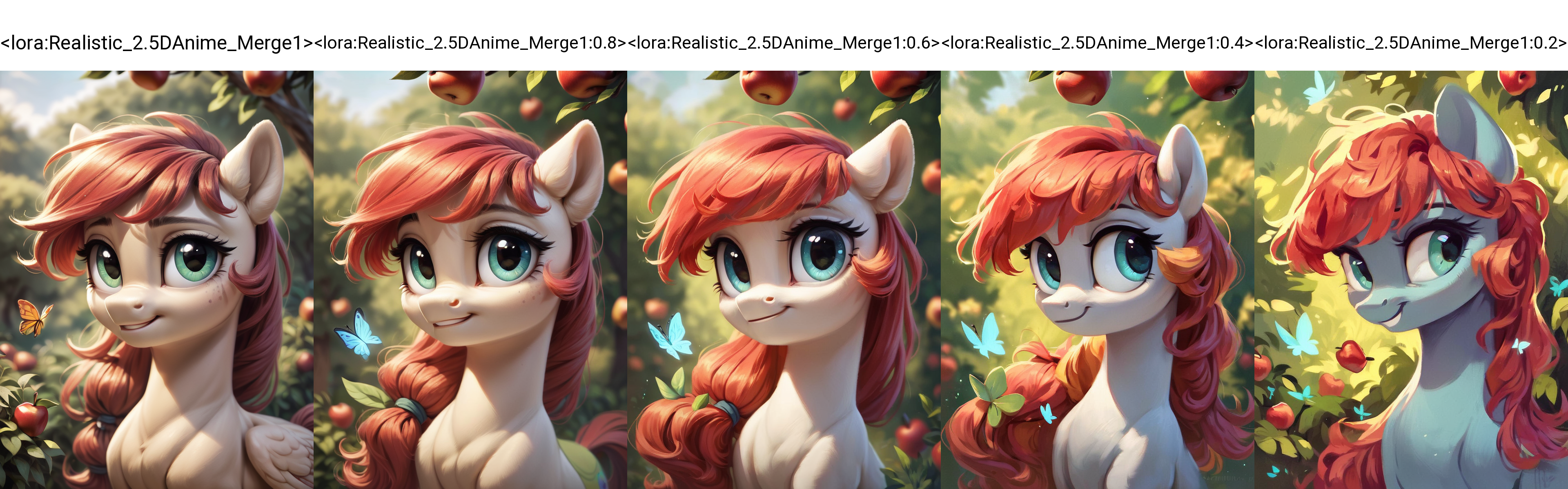 <lora:Realistic_2.5DAnime_Merge1>,score_9,score_8_up,score_7_up,score_6_up,score_5_up,score_4_up,source_pony,woman playing with a butterfly near a apple tree,feral,solo focus,rating_safe,