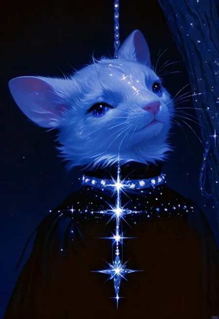 (a mice), red pupil, (in black european style palace clothes medieval glittering:1.7), birch tree trunk, (hang oneself with crystal rope:1.8), against a soft-focus black background, (detailed claw), (aaar7gl), (sparkle:1.9), (night), (very dark environment), moon, (gleam:1.9), painting, drawing, 8k uhd, dslr, soft lighting, best quality, film grain, masterpiece, aesthetic, (animal focus, no human:1.6), (open mouth:1.7), blinking starry sky, crown, jewelry,