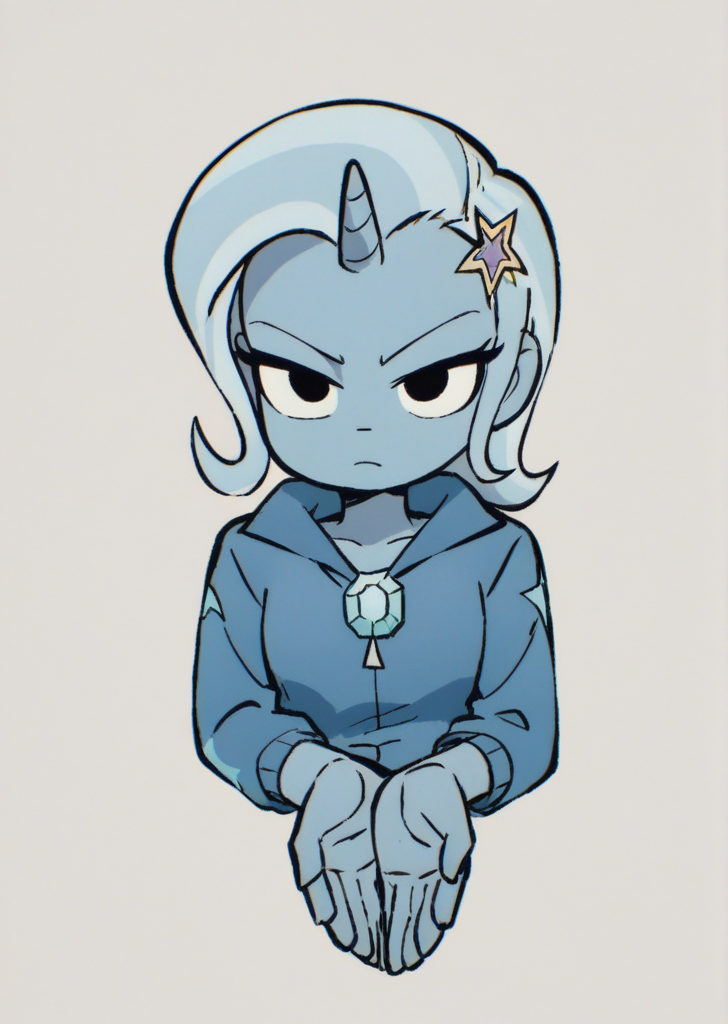 score_9, score_8_up, score_7_up, score_6_up, source_anime, zPDXL, <lora:Perfect Hands:1> Perfect Hands, BREAK
<lora:Scott_Pilgrim_Takes_Off:1> scottp, sketch, anime coloring, solo, trixie \(mlp\), black eyes,