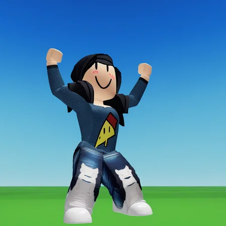 blue jeans, casual boots, cute girl, dancing, standing, outlines, green grass, gradient background, 3d cartoon, shoes, PizGrl, arm up, big ass, heart icon, teeth, squatting, happy, day, blue bra, stretched arms, showing bra, layered hair, cute, ^^, thighs, hand on thigh, arms behind back, black hair, art, gradient, clouds, hand on hip, sassy, smiling, hand on face, looking at the side, looking at viewer, :d, sky, top view, stretching arm, half body, drawn, sitting, white footwear, 2d art, boots, blue background, green background, medium hair, blush, dark denim sweater, ponytail, tied hair, front view, 1girl, white boots, black background