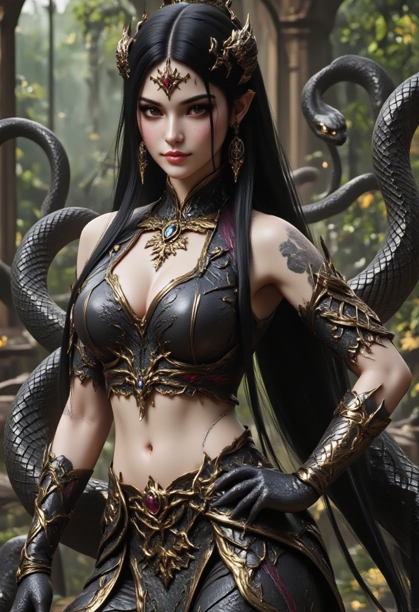 please for the love of god rate it PG for the damned challenge.  NewFantasyCore, metal snake, metallic snake, snek, goth