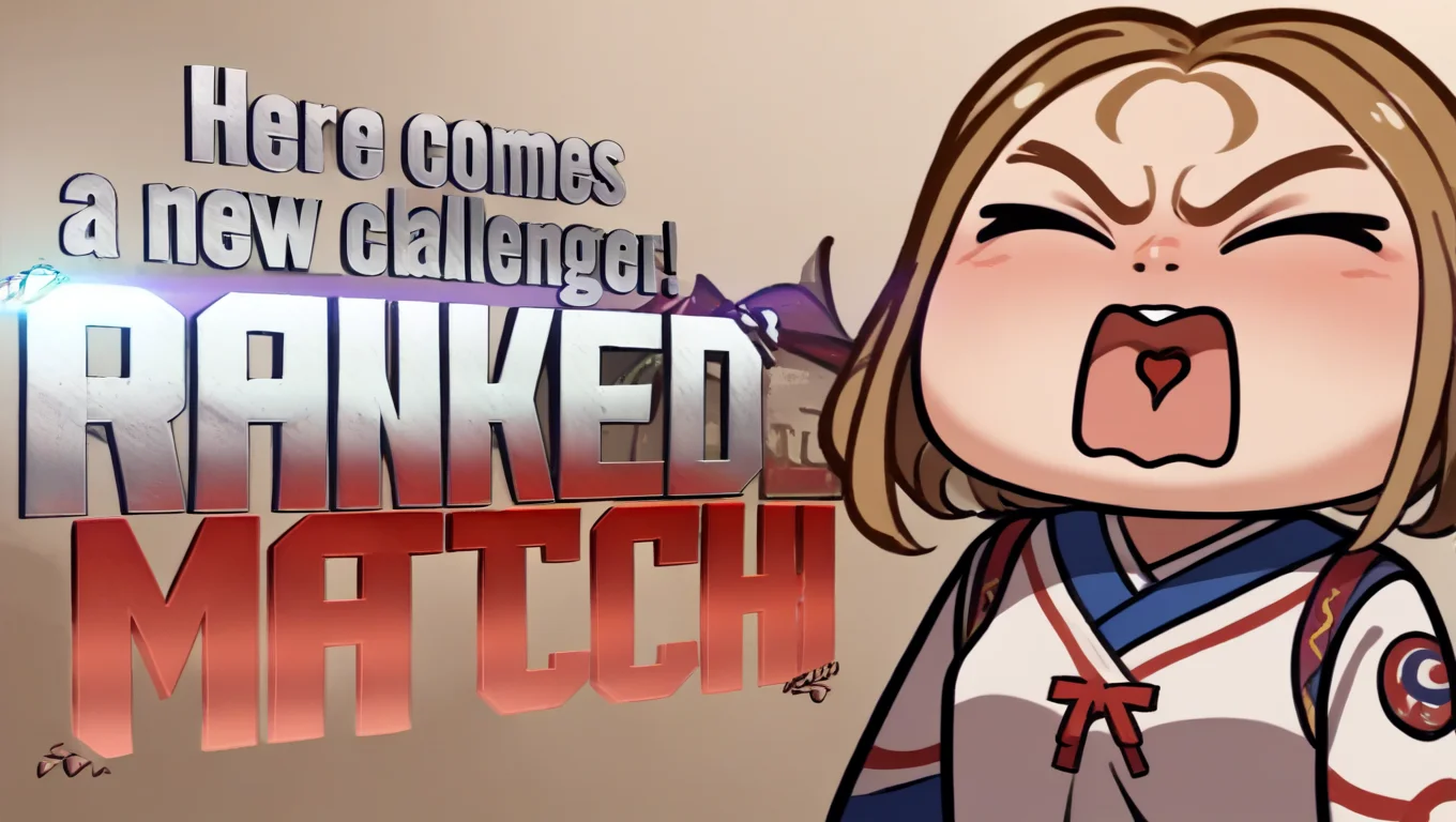 score_9, score_8_up, score_7_up, source_anime, 1girl, new challenger, english text, <lora:SFNewChallenger_XLPD:1.6>, text focus, <lora:AyanamiBarrageMeme_XLPD:1>, ayanamibarragememe, closed eyes, open mouth, > <, heart in mouth, upper body, cum, chibi,
