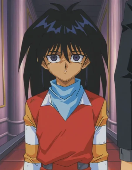 masterpiece, best quality, upper body, arms at sides,
<lora:Mind_Controlled_Mokuba_1:0.9>, m0ku, 1boy, black hair, long hair, purple eyes, retro artsyle, 1990s (style),