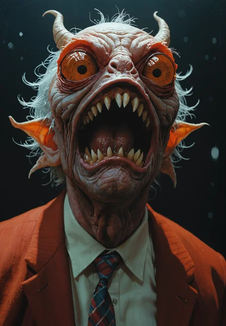 photography in the style of detailed hyperrealism ,candid 35mm shot ,
multi exposure , surrealistic hopeful and otherworldly monstrous creature , wide shot, award winning,
distortion, perfectly focused,dof,
Afarin Sajedi,Iwan Baan, garry winogrand,red,
original phenomenal masterwork with virtuoso details,dark limited palette, dramatic lighting,
<lora:add-detail-xl:1><lora:DiscoDeliriumXL-v1.2:0.8>