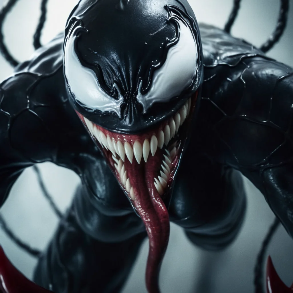 cinematic film still of <lora:Symbiote Style v2:1>
a high angle from above drawing of a creepy looking venom woman with a big grin Symbiote Style, shallow depth of field, vignette, highly detailed, high budget, bokeh, cinemascope, moody, epic, gorgeous, film grain, grainy