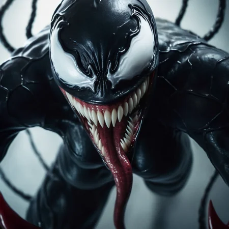 cinematic film still of <lora:Symbiote Style v2:1>
a high angle from above drawing of a creepy looking venom woman with a big grin Symbiote Style, shallow depth of field, vignette, highly detailed, high budget, bokeh, cinemascope, moody, epic, gorgeous, film grain, grainy