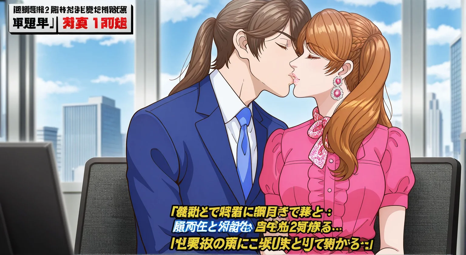 masterpiece,best quality,amazing quality,very aesthetic,absurdres,newest, huge filesize,
<lora:spo_sdxl_10ep_4k-data_lora_webui:0.5>,
<lora:add-detail-xl:1>
interview,
1girl, 1boy, hetero, sitting, desk,facing another,
kiss, cuddling, closed eyes,
<lora:Trillion_Game_V1:1>Trillion Game,
BREAK
interview,long hair couple,
1girl, 1boy, hetero, sitting, desk, facing another,
jewelry,
earrings,long hair,
sky,brown eyes,
brown hair,pink dress,
lips,
braid,day,
ponytail,t_kirika,
office ,skirt,
BREAK
interview,long hair couple,
1girl, 1boy, hetero, sitting, desk, facing another,
necktie,formal,
suit,blue necktie,
brown hair,
pants,
T_haru, brown hair,(long hair, side ponytail male),