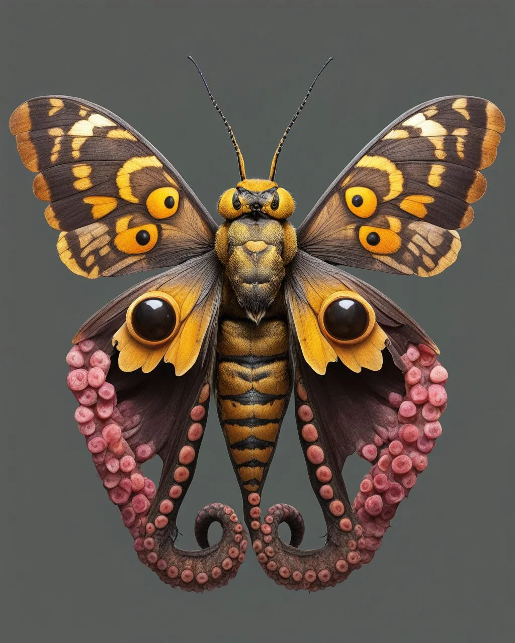 A photo of a Death's-head hawkmoth but the old gods are rising <lora:Old_gods_rising_SDXL:1.0>