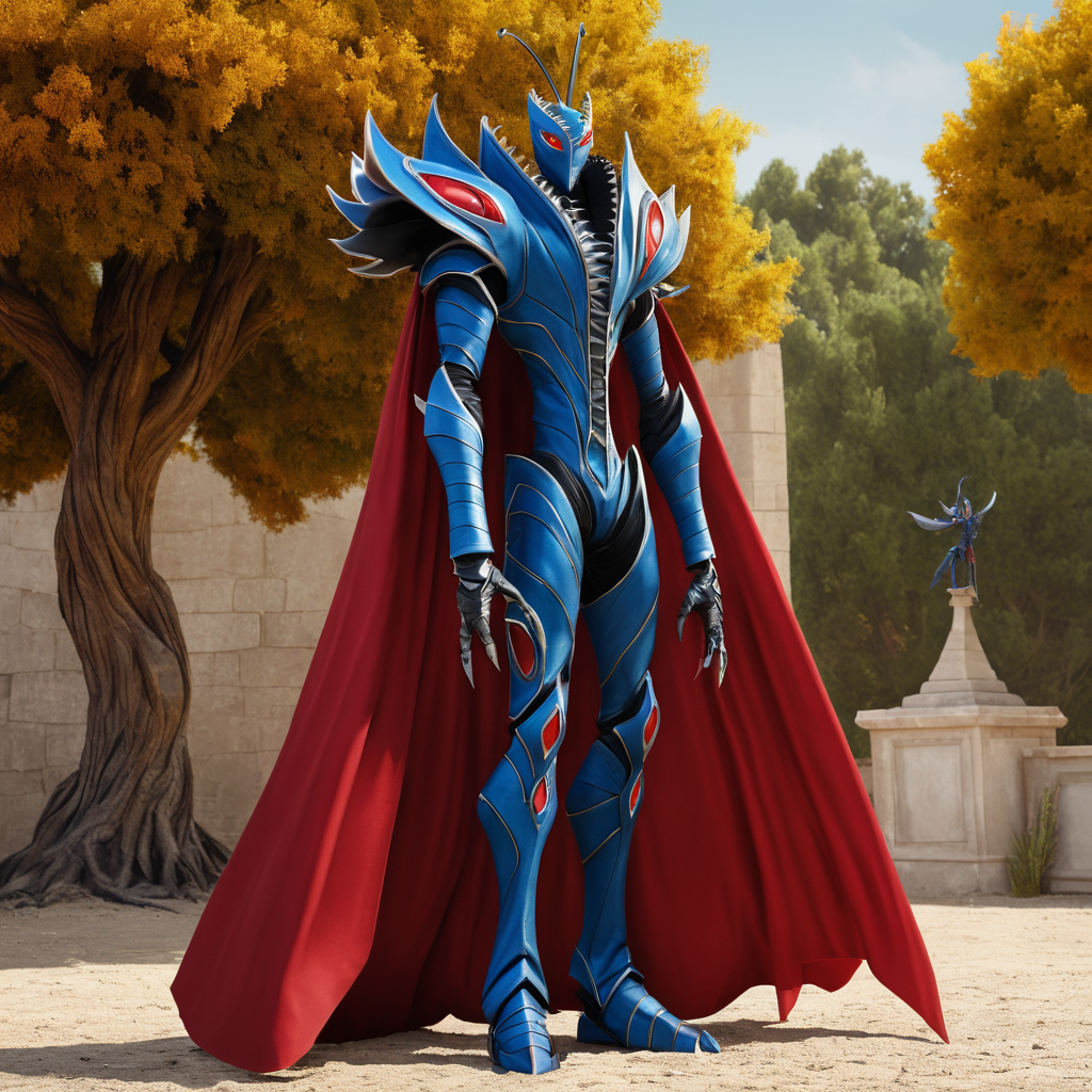sfw, masterpiece, best quality,absurderes, <lora:AbbadomonCoreXL:1>,1boy,solo,abbadomon core,cape,antenna, photo,realistic,cinematic shot,from side,full body,outdoors,standing,arms folded