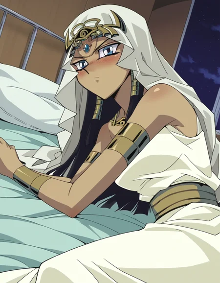 score_9, score_8_up, score_7_up, source_anime,
ishuzuishtar, <lora:ishuzu-ishtar-anime-ponyxl-lora-nochekaiser:1>,
ishuzu ishtar, blue eyes, dark skin, dark-skinned female, black hair, egyptian,
dress, jewelry, armlet,
indoors, bed, bed room, on side, blush, drunk,
looking at viewer, dutch angle, cowboy shot,