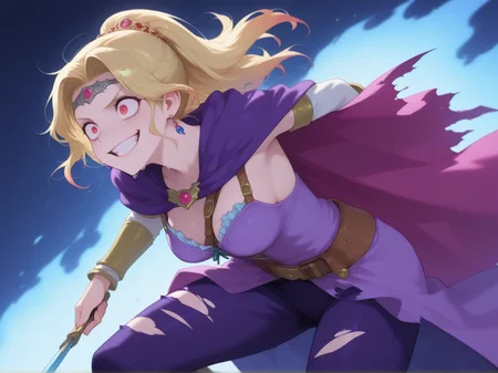 1girl, 
 Rosa Joanna Farrell, Final Fantasy 4 ,
 crazy, action, 
<lora:DarkfireKans3n_v2Final:1>