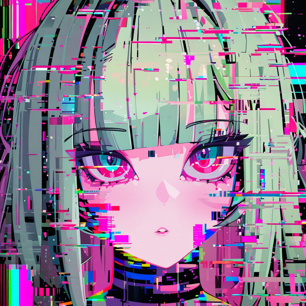 ,glitchstyle,<lora:Glitch_style-xl:0.8>,masterpiece,
1girl,solo,portrait,looking at viewer.glitch,