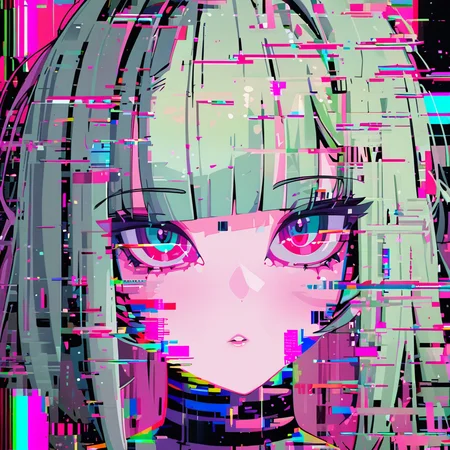 ,glitchstyle,<lora:Glitch_style-xl:0.8>,masterpiece,
1girl,solo,portrait,looking at viewer.glitch,