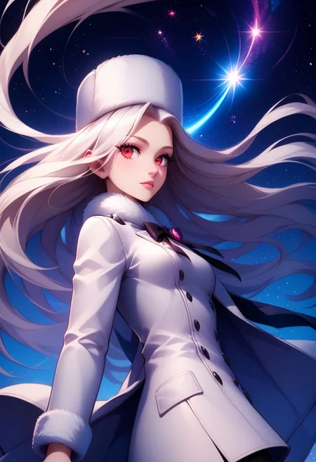 score_9, score_8_up, score_8, medium breasts, (curvy), cute, eyelashes, rating_safe,
BREAK,
zzirisviel, white hair, red eyes,
long hair, pantyhose, thighboots, coat, fur hat
BREAK,
dynamic angle, stars, floating, colorful, pink, blue eyes, black bow, from side, on back, spaceship, technological,
zPDXL,