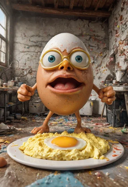<lora:md2034:0.5> , paint splatter, 
poster_\(medium\) , The scrambled-egg brigade!, Never fear, the scrambled-egg brigade is on the scene to save the day!, emblem,  epic action scene, complex and detailed background scene, symmetry, full length photograph, (masterpiece:1.3), (best_quality:1.3), (ultra_detailed:1.3), 8k, extremely_clear, surrealism, (ultrarealistic:1.3), insane details, intricate details, hyperdetailed, ultra detailed, extreme detailed, highest detailed, high_detail, contrasting, beautiful, hdr, photorealistic, highres, ultra_high_res, photography, aesthetic, extremely_delicate, Ellis-RealismBoost