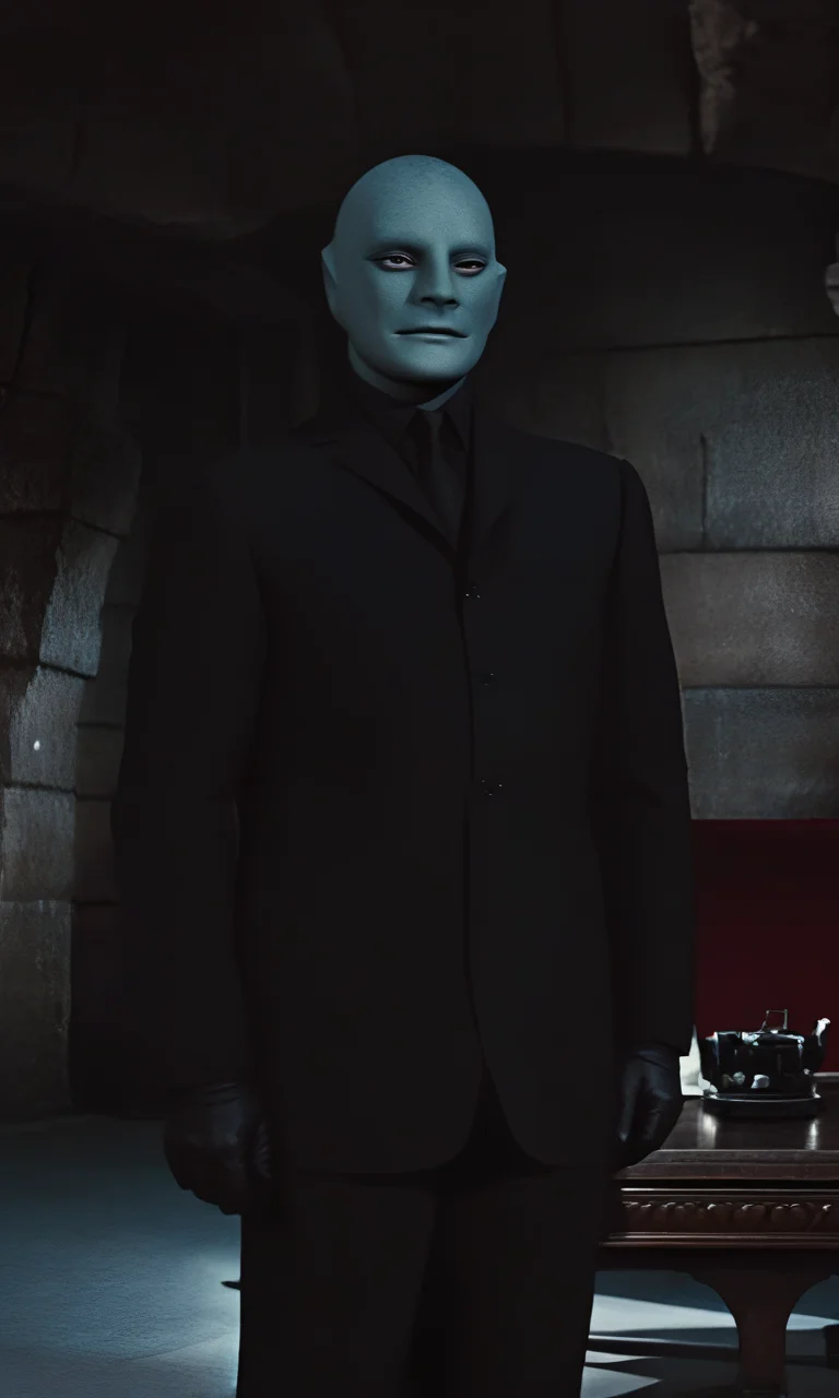 <lora:Fantomas_SDXL:0.8> fantomas, best quality, best resolution, extremely detailed, detailed face, detailed eyes, masterpiece, crisp focus, 4k
fantomas dressed in a black suit and tie, standing in a shadowy noir environment, illuminated by a single source of moody lighting, blue skin adding an eerie contrast, sharp facial features, minimalist and dark aesthetic, cinematic and noir-inspired style