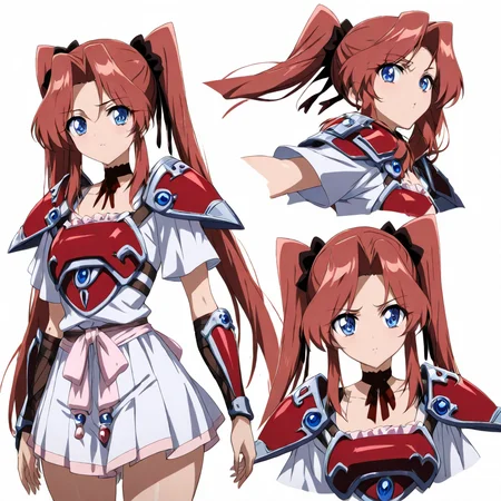 solo,anime coloring,looking at viewer,masterpiece,high score,great score,absurdres,
<lora:character_Sheet_XL:1> character sheet, multiple views,<lora:Skuld ag4o:1> skuld, red hair, twintails, blue eyes,armor,