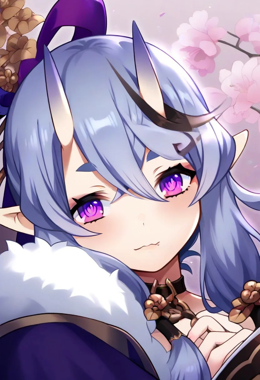 detailed background, posing, shiny skin, <lora:rindou.il:1>, rindou, purple eyes,